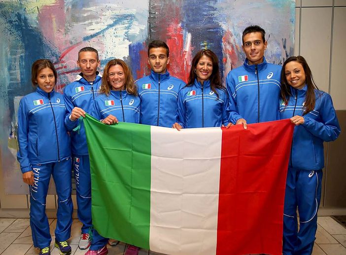 Gli atleti e le atlete della nazionale azzurra di Mezza Maratona (Foto Colombo/Fidal)