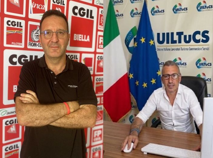 In foto, Stefano Martinotti e Antonio Di Maio, rispettivamente sindacalisti della Filcams/Cgil e della Uiltucs/Uil In foto, Stefano Martinotti e Antonio Di Maio, rispettivamente sindacalisti della Filcams/Cgil e della Uiltucs/Uil