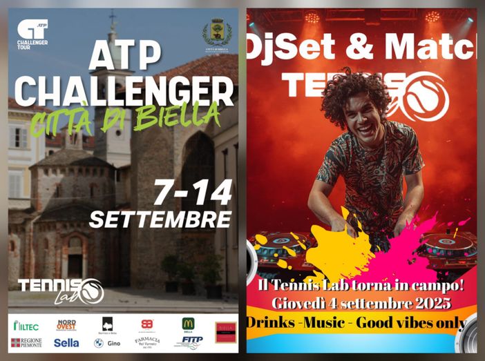 Grande tennis, Biella si prepara all’ATP Challenger 2025 con aperitivo e musica Grande tennis, Biella si prepara all’ATP Challenger 2025 con aperitivo e musica