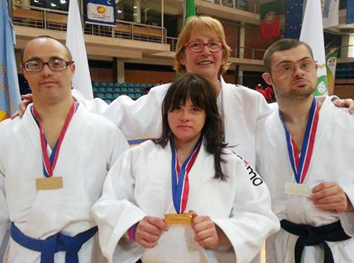 Tommy Crosara, Martina Tomba, Francesco Verrengia e il tecnico nazionale Tiziana Berti