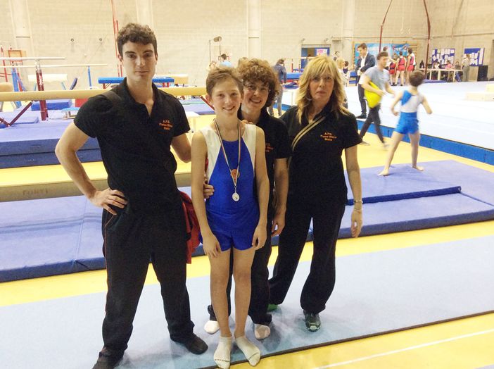 Gregorio Neggia con i suoi allenatori Gregorio Neggia con i suoi allenatori