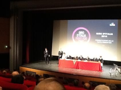 In casa Balocco a Fossano presentate le tappe piemontesi del Giro d'Italia. Cirio 'chiederemo l'arrivo del Giro a Torino nel 2015'