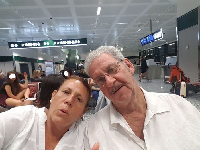 Angela Micheletti con il marito Alain Onesti