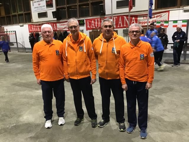 La quadretta Burcina Martinotti, Schiapparelli, Baratella, Pomini - Foto Federbocce