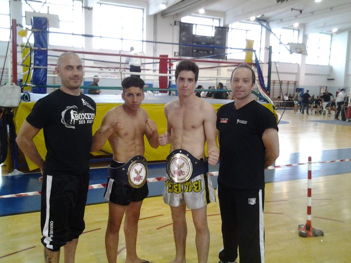 Da sinistra, l'istruttore Ivan Siviero,, Aflousse Zakarria, Michel Fenaroli e Daniele Fenaroli