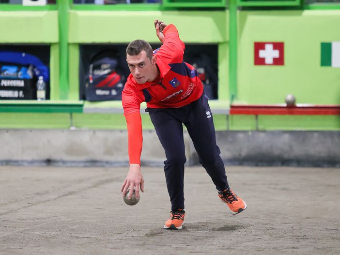 Gabriele Graziano del Gaglianico difende il titolo nell’individuale maschile - Foto Federbocce