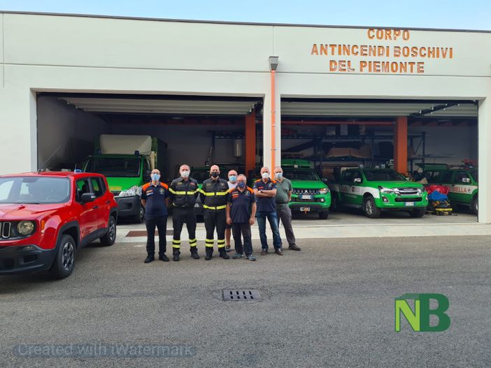 Alessandro Segatori, nuovo comandante dei Vigili del Fuoco di Biella in visita alla sede AIB