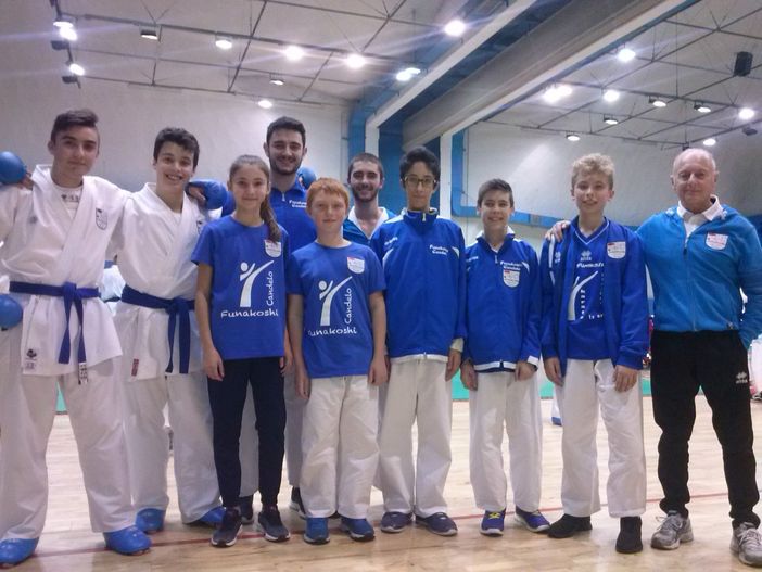 Karate: 5 medaglie per la Funakoshi ai campionati regionali