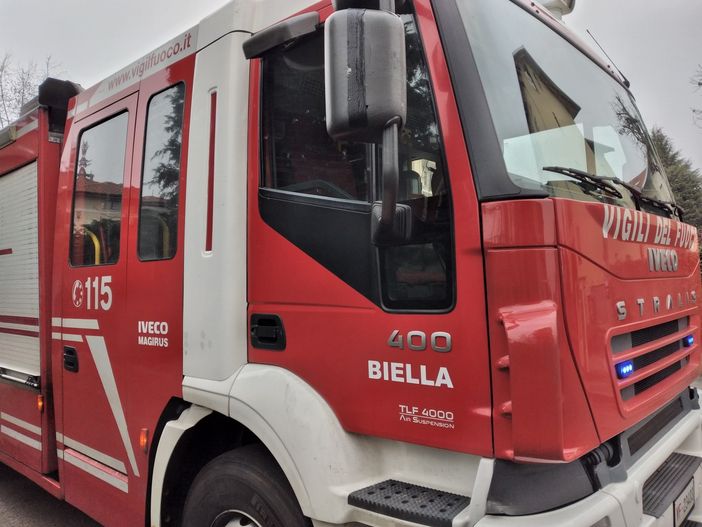 Frana in Valle Cervo verso Bielmonte, Vigili del Fuoco al lavoro, foto archivio Frana in Valle Cervo verso Bielmonte, Vigili del Fuoco al lavoro, foto archivio