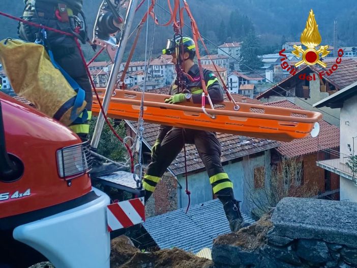 Coggiola: donna deceduta in un tragico incidente autonomo, foto VVF