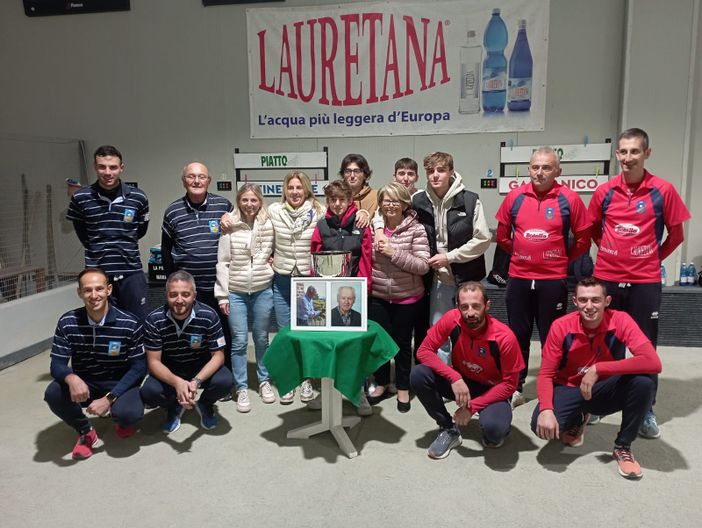 Le due quadrette finaliste - Foto Federbocce