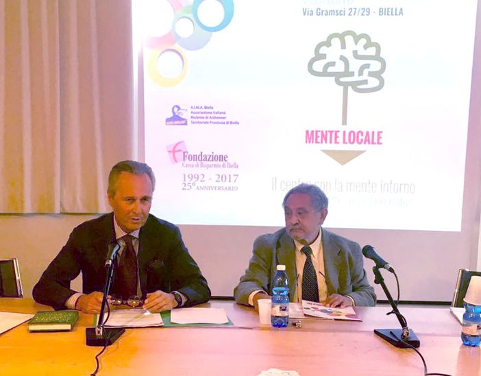 Da sinistra, Franco Ferraris, presidente della Fondazione CRB e Franco Ferlisi, presidente AIMA (foto Vincenzo Lerro)