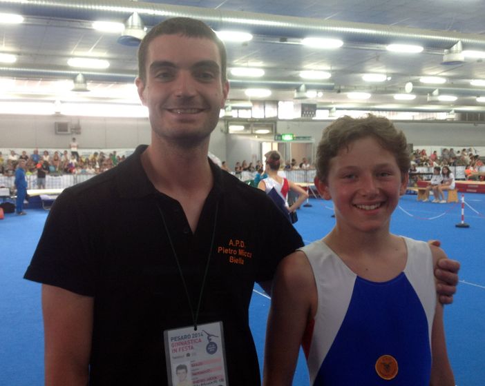 Gregorio Neggia con il tecnico Giulio Antoniotti