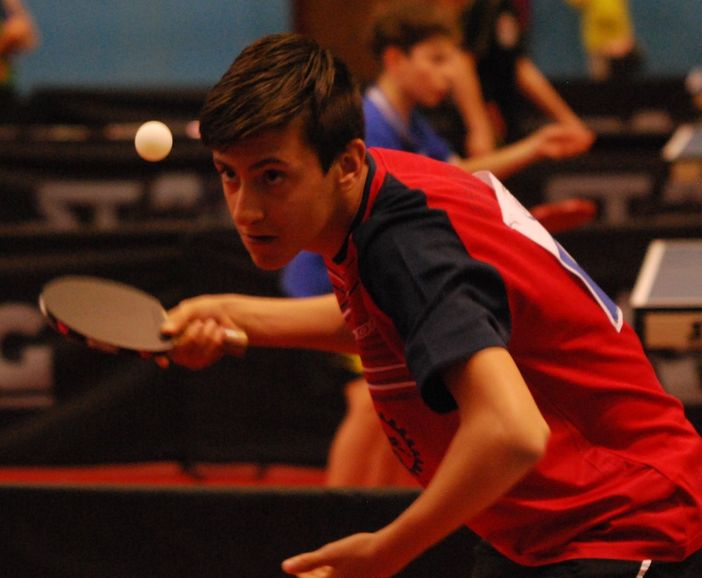 Francesco Gamba vincitore a Verzuolo nel singolare maschile del torneo Ping Pong Kids nella categoria GM2