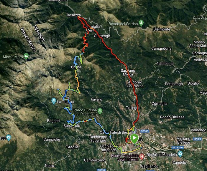 eBike Biella consiglia un'uscita impegnativa: Sette Fontane, Altare Frassati, Gasit, Galleria Rosazza.