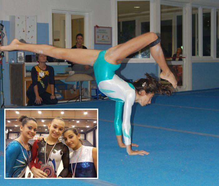 La biellese Francesca Leardi e nel riquadro le tre campionesse d'Italia La biellese Francesca Leardi e nel riquadro le tre campionesse d'Italia