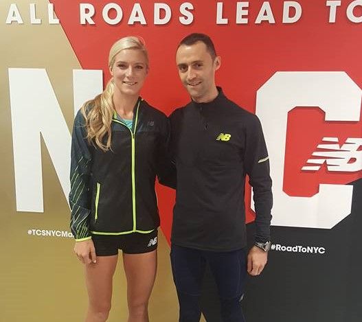 Alberto Mosca con la campionessa Emma Coburn (Foto Facebook) Alberto Mosca con la campionessa Emma Coburn (Foto Facebook)