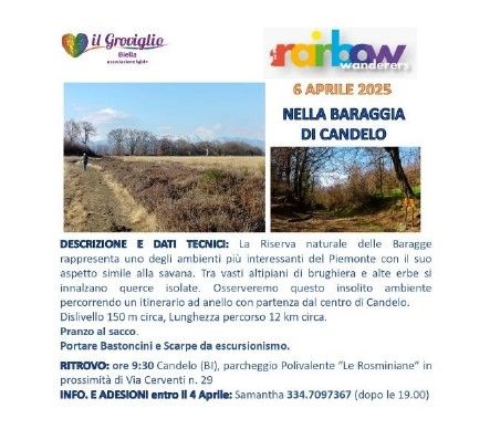 Con Il Groviglio una camminata Rainbow da Candelo alla Baraggia Con Il Groviglio una camminata Rainbow da Candelo alla Baraggia