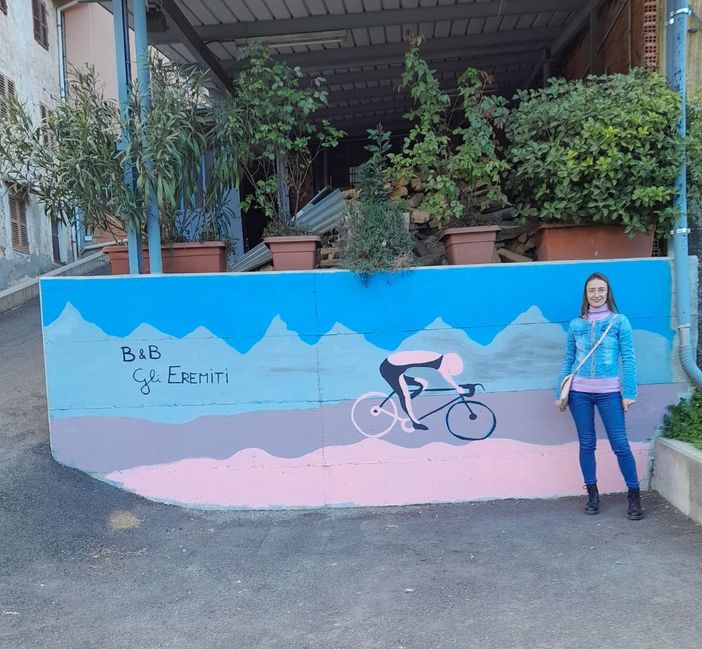 Giro d'Italia, un murales a San Giuseppe di Casto