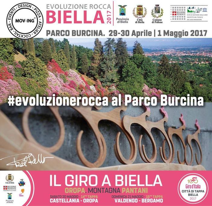 Giro d'Italia 2017: L'anteprima di Evoluzione Rocca al parco Burcina di Pollone Giro d'Italia 2017: L'anteprima di Evoluzione Rocca al parco Burcina di Pollone