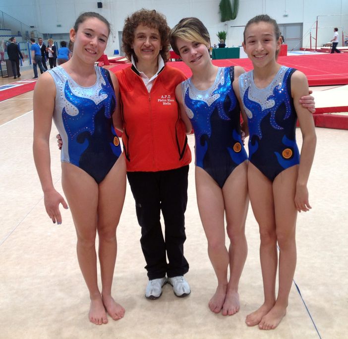 Le atlete della Pietro Micca: Sofia Passini, il tecnico Marica Giovannini, Sonia Perona e Nicol Iuliano