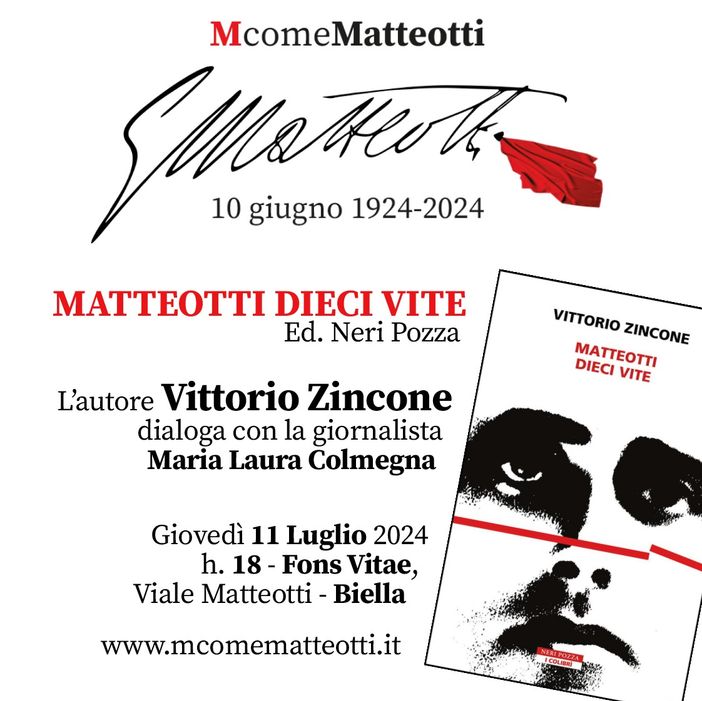 Vittorio Zincone a Biella: presentata il libro “Matteotti dieci vite”. Vittorio Zincone a Biella: presentata il libro “Matteotti dieci vite”.