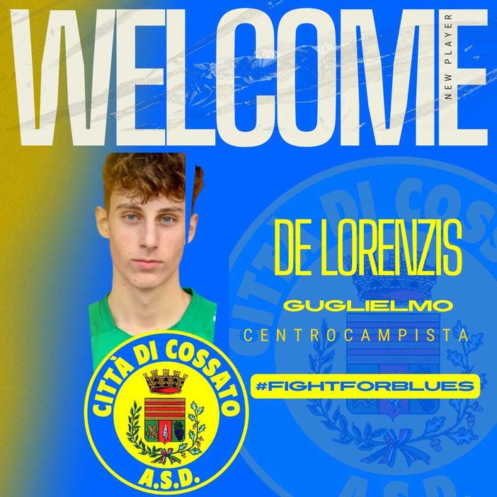 Calcio, al Cossato è arrivato il centrocampista Guglielmo De Lorenzis