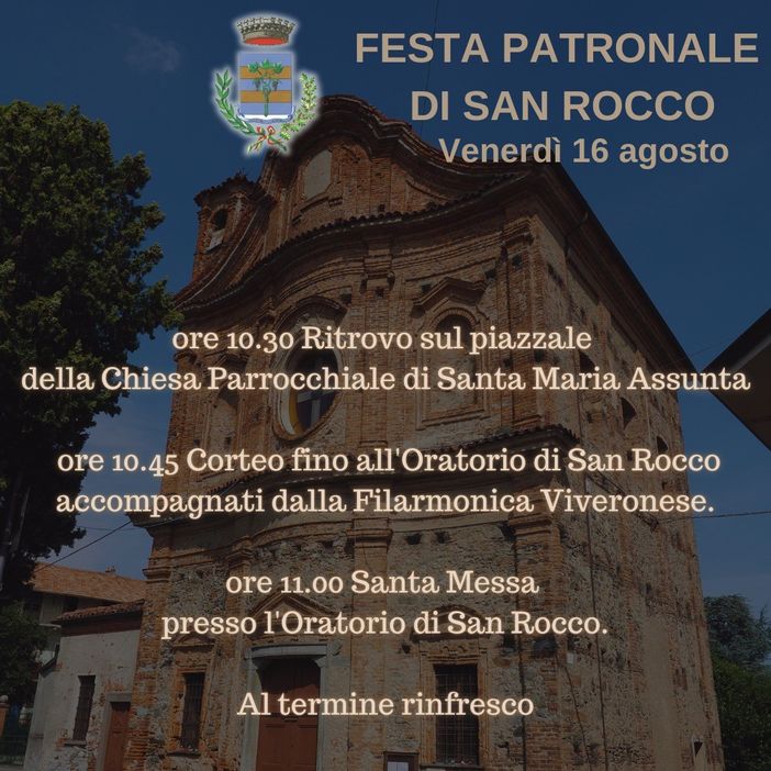 A Viverone venerdì c'è la festa patronale