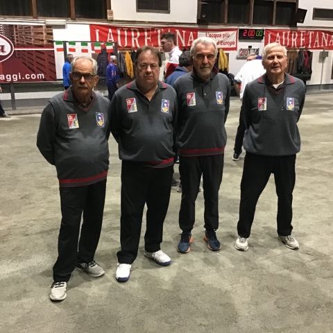 La quadretta di Circolo Italia del girone A - Foto Federbocce La quadretta di Circolo Italia del girone A - Foto Federbocce