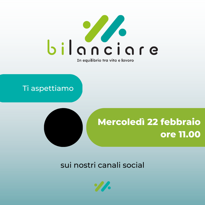 Oggi la presentazione di "Bi.lanciare", in diretta sui nostri canali