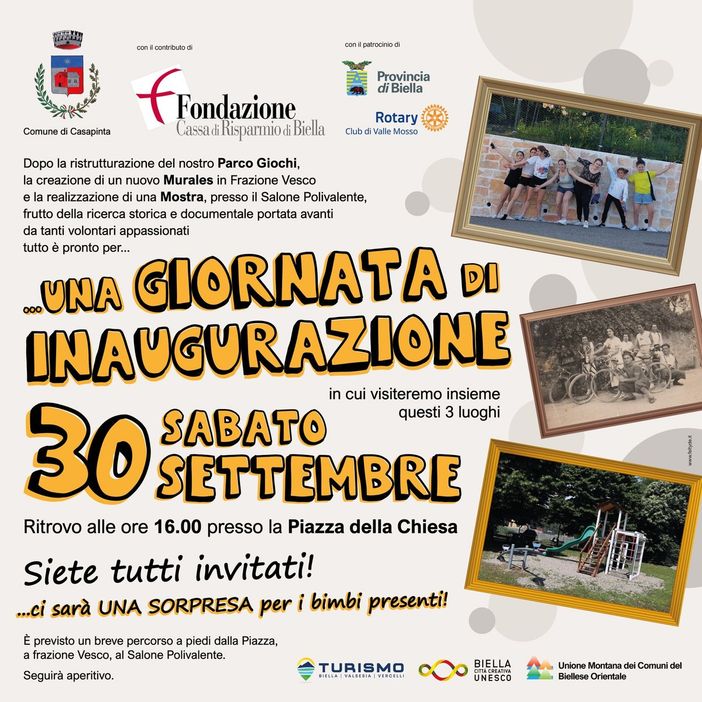 Casapinta: Una giornata di inaugurazione per un paese in continuo movimento Casapinta: Una giornata di inaugurazione per un paese in continuo movimento