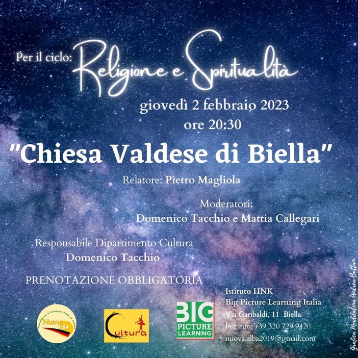 Al via un ciclo di conferenze dal titolo "Identità Personale e Identità Sociale con il Libero Arbitrio”