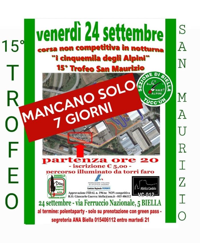 Torna la corsa podistica notturna degli alpini: ecco quando Torna la corsa podistica notturna degli alpini: ecco quando
