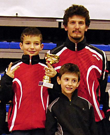 Simone Cagna e Francesco Gamba insieme al tecnico Stefano Erba Simone Cagna e Francesco Gamba insieme al tecnico Stefano Erba