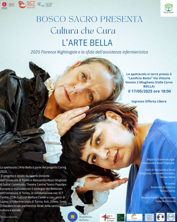 “L’Arte Bella” porta a Miagliano la storia di Florence Nightingale e il valore della cura. “L’Arte Bella” porta a Miagliano la storia di Florence Nightingale e il valore della cura.