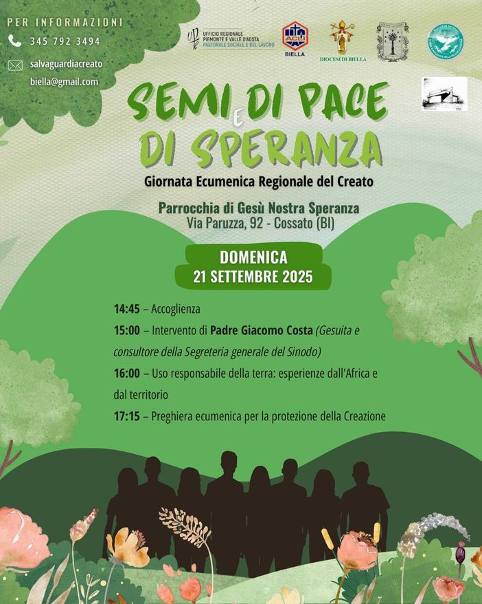 "Semi di Pace e di Speranza": Giornata Ecumenica Regionale del Creato a Cossato