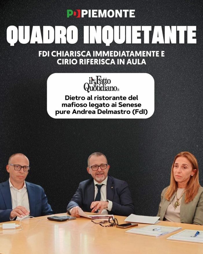 Pd in Regione: "Occorre la massima trasparenza", foto pag Pd Piemonte Pd in Regione: "Occorre la massima trasparenza", foto pag Pd Piemonte