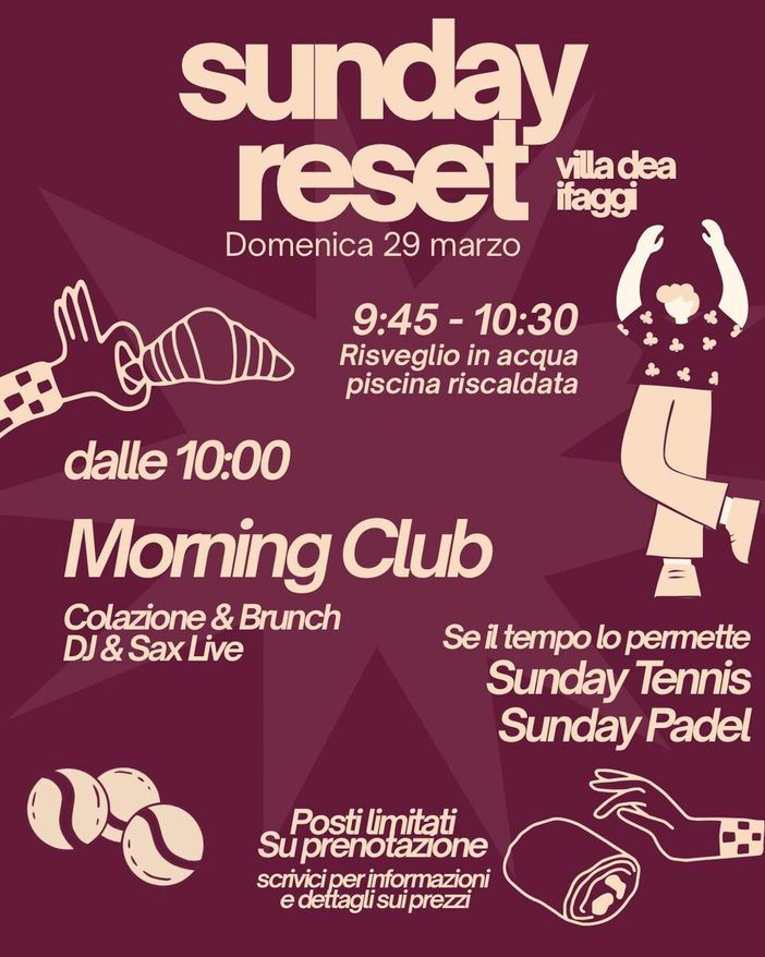 Villa Dea inaugura la primavera ai Faggi con il “Sunday Reset” Villa Dea inaugura la primavera ai Faggi con il “Sunday Reset”