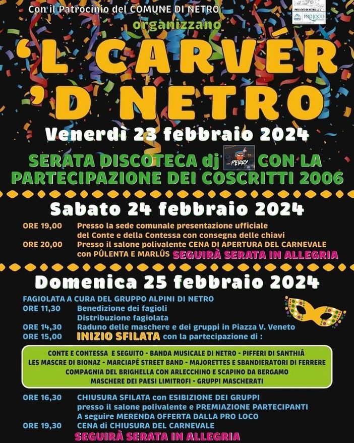 A Netro tre giorni di festa con “’L Carver ‘d Netro” - Foto Pro Loco Netro