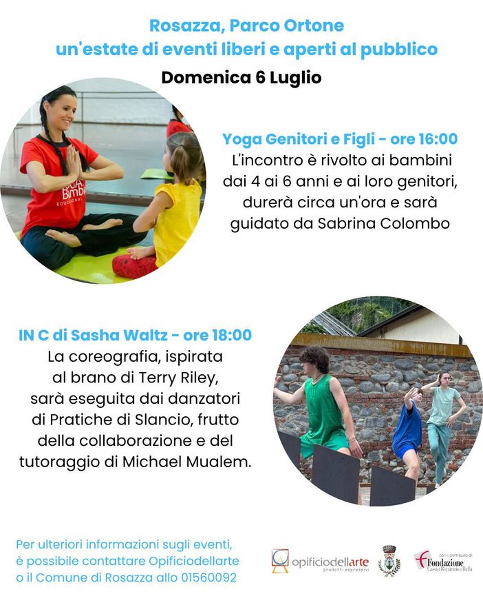 Rosazza, Parco Ortone: un'estate di eventi liberi e aperti al pubblico Rosazza, Parco Ortone: un'estate di eventi liberi e aperti al pubblico