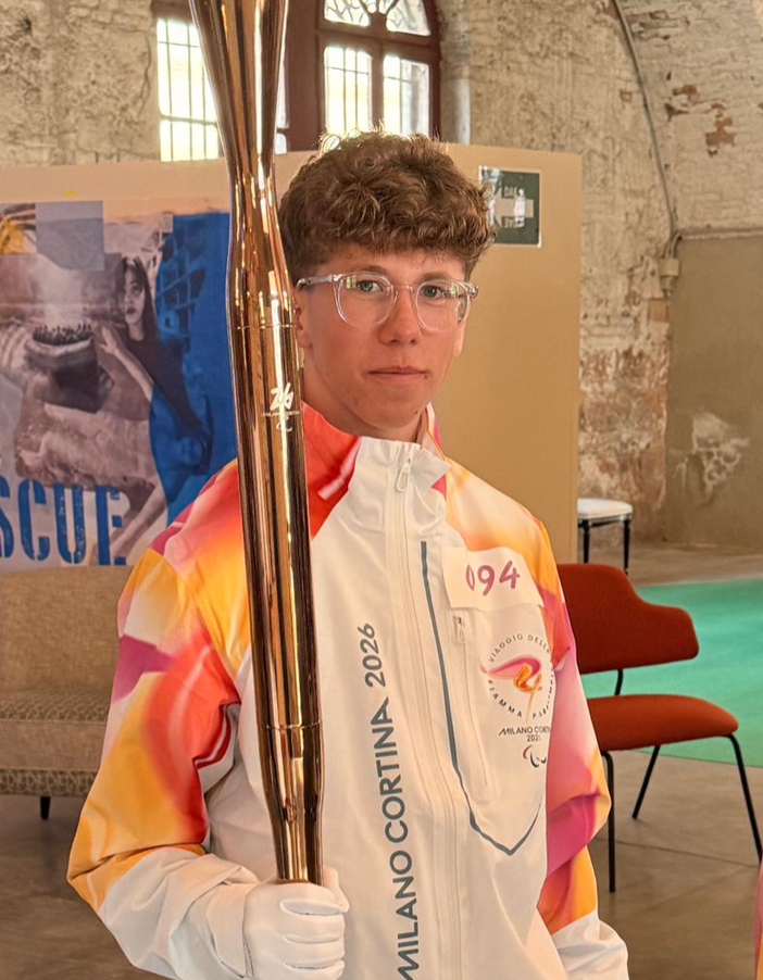 Da Mongrando alla cerimonia di Verona, Luca Ballarè è tedoforo delle Paralimpiadi