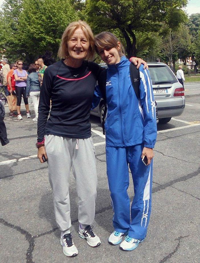 Valeria Roffino con l'allenatrice Clelia Zola