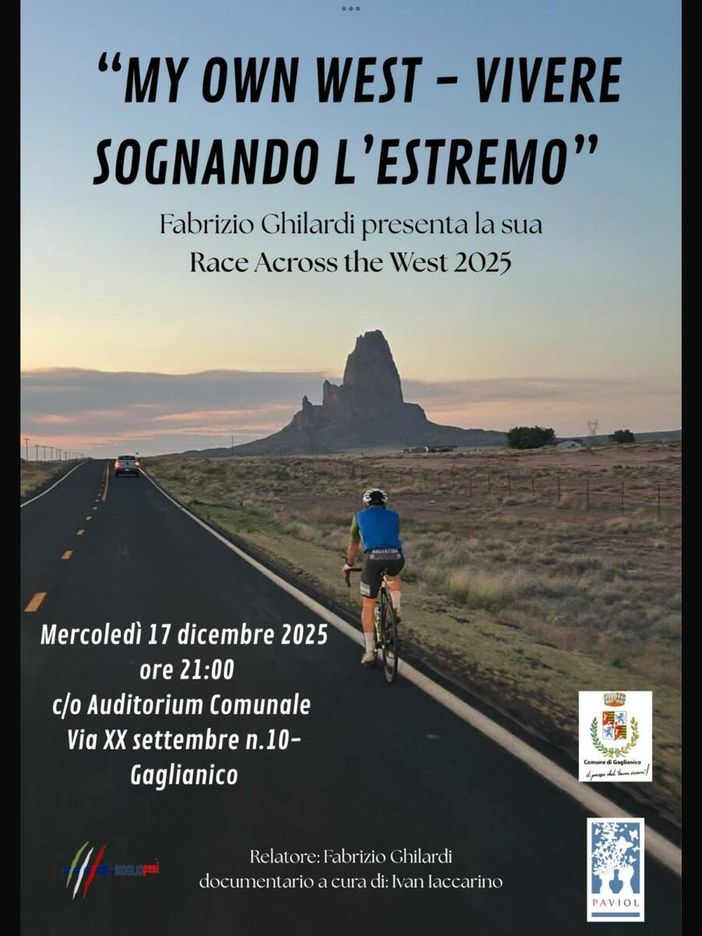 “My Own West – Vivere sognando l’estremo”: a Gaglianico il racconto di una sfida oltre i limiti