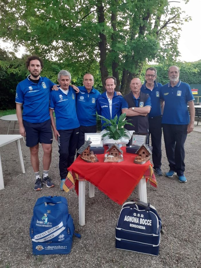 Le due terne finaliste a Romagnano Sesia - Foto Federbocce Le due terne finaliste a Romagnano Sesia - Foto Federbocce