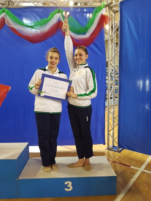 Ginnastica: La Marmora festeggia il bronzo di Scardone e Gelsi ai Nazionali di specialità
