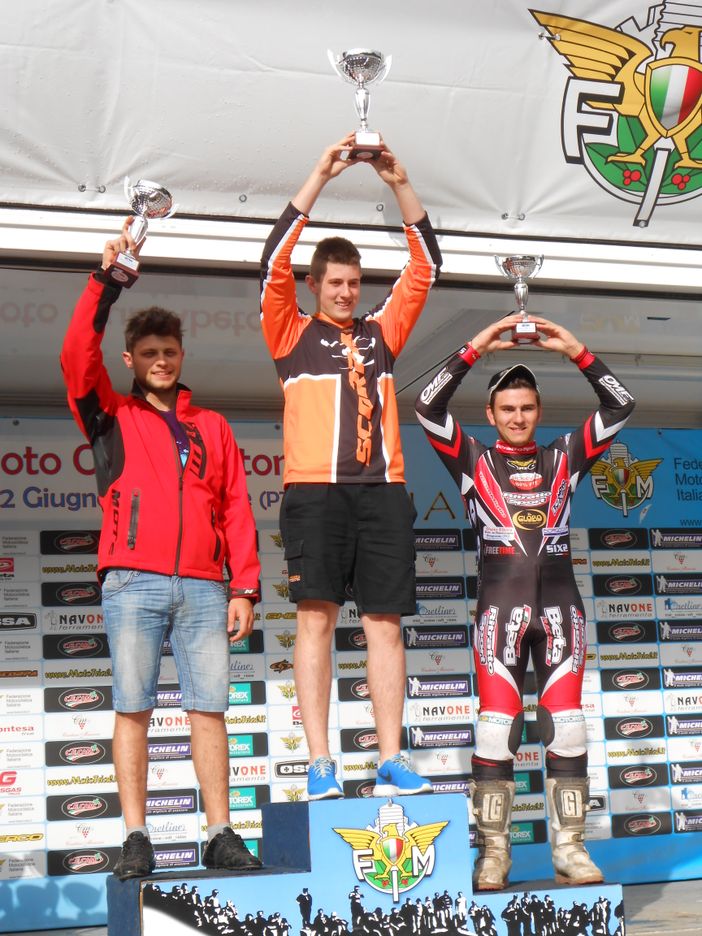 Nicolò Albertoni sul podio