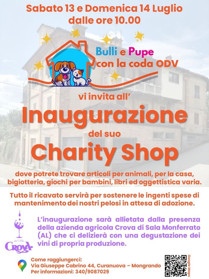 Charity Shop per gli amici a quattro zampe: a Mongrando l’inaugurazione.
