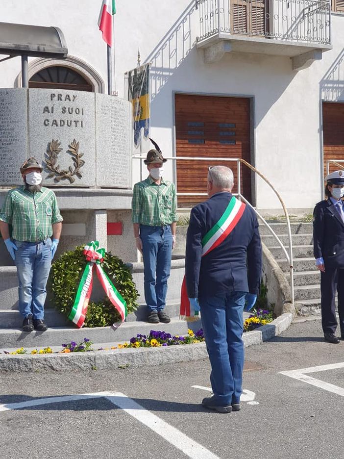 Il 25 Aprile a Pray, Passuello: "Un pensiero a chi lotta per la vita e a coloro che ci hanno lasciato"