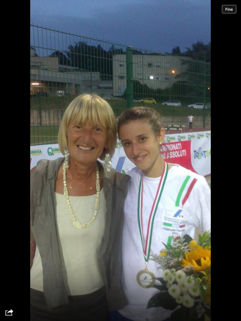 Clelia Zola e Valeria Roffino dopo la premiazione a Rovereto