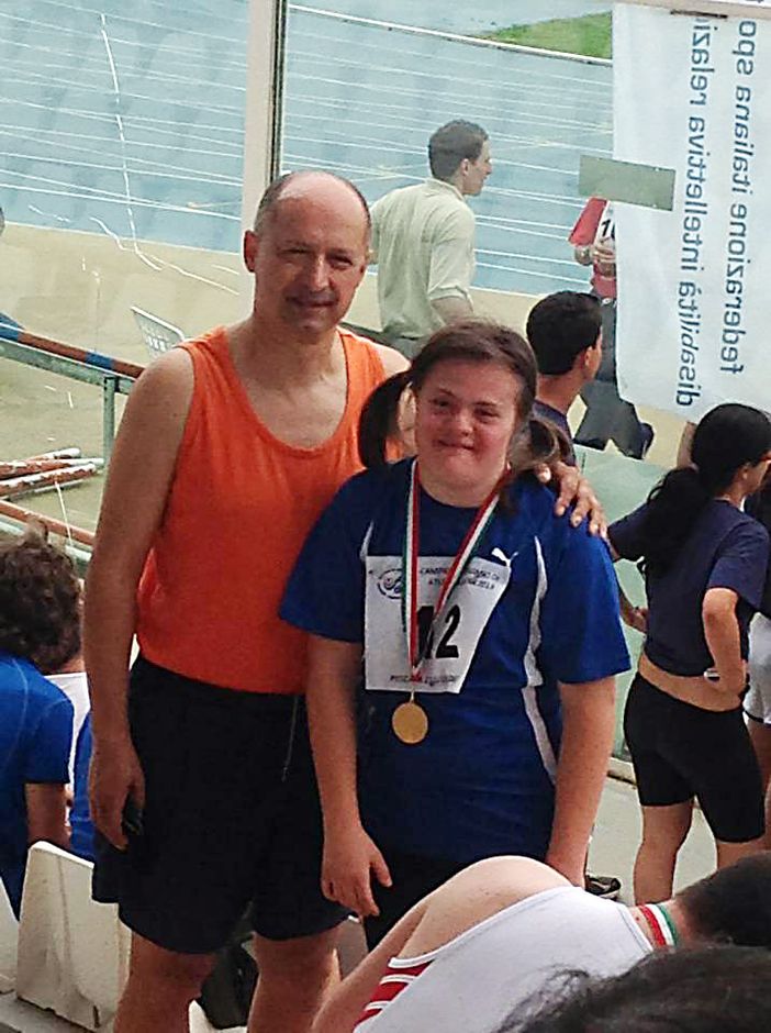 Nicole Orlando con il suo tecnico Danilo Ramirez